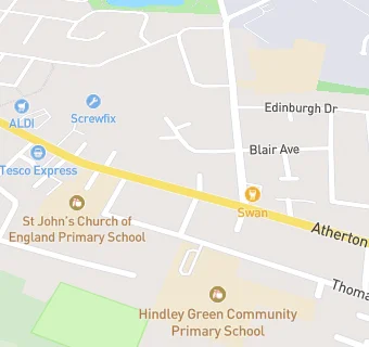 map for Hindley Green St John's Junior and Infant School