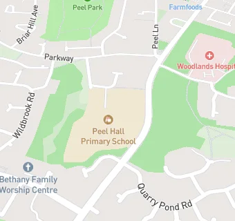 map for Peel Hall Primary School