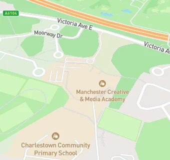 map for Co-op Academy North Manchester