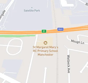 map for St Margaret Mary's RC Primary School Manchester