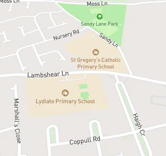 map for Lydiate Infant School