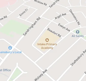 map for Intake Primary Academy