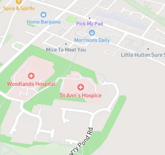 map for Woodlands Hospital