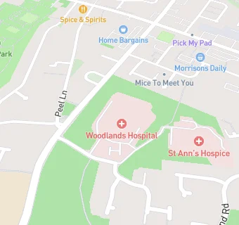map for St. Ann's Hospice