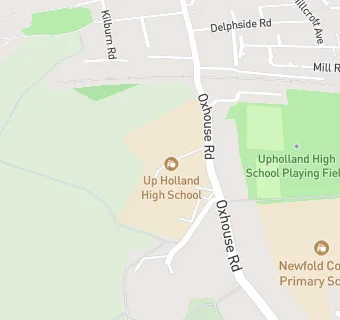 map for Up Holland High School