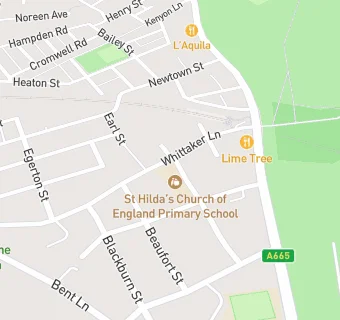 map for St Hilda's Church of England Primary School