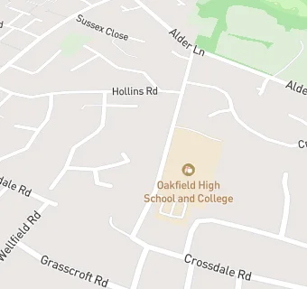 map for Oakfield High School and College