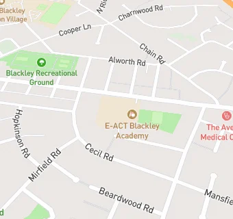 map for E-ACT Blackley Academy