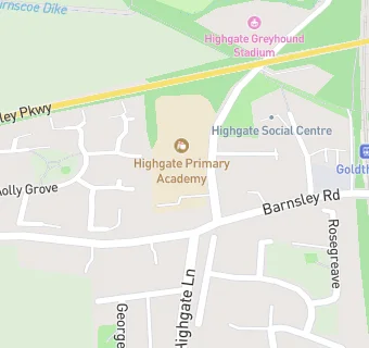 map for Dearne Highgate Primary School