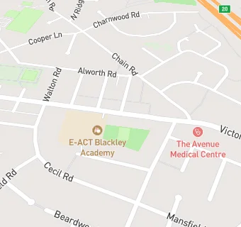 map for E-Act Academy