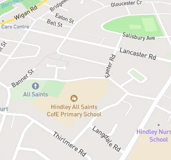 map for Hindley All Saints CofE Primary School