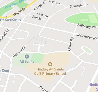 map for Hindley All Saints CE Primary School