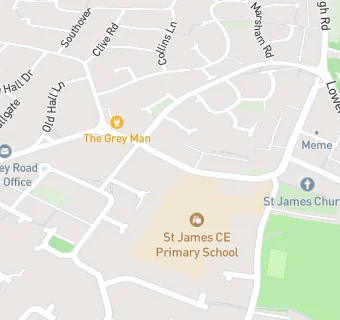 map for St James Before and After School Club