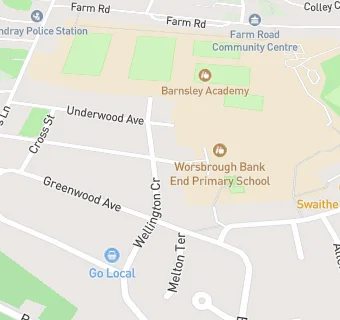 map for Kendray and Worsbrough Family Centre