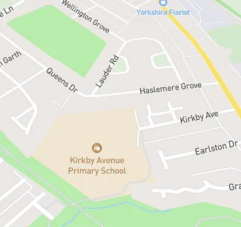 map for Kirkby Avenue Primary School