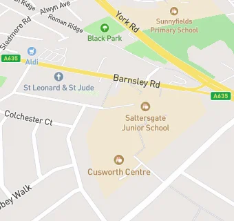 map for Scawsby Saltersgate Infant School