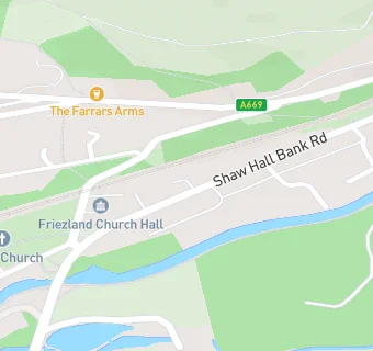 map for Friezland Church Hall