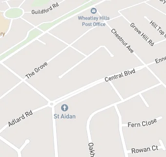 map for St Aidan's Church