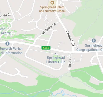 map for Springhead Liberal Club