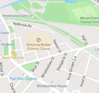 map for Britannia Bridge Primary School