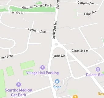 map for Scartho Bowling Club