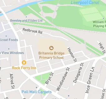 map for Britannia Bridge Primary School