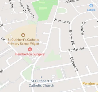 map for Pemberton Surgery