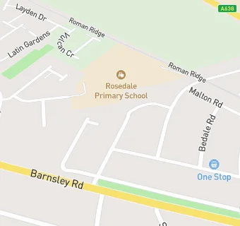 map for Rosedale Road First School