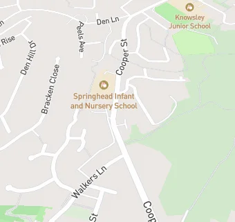 map for Springhead Infants School