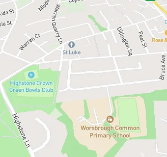 map for Worsborough Common Infant School