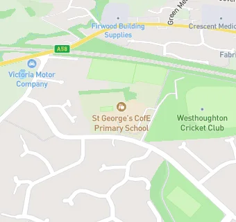 map for St Georges C of E  School