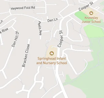 map for Springhead Infant and Nursery School