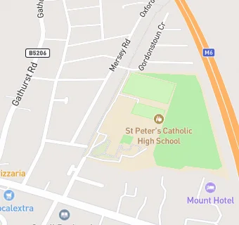 map for Aspens Services Ltd @ St Peters Catholic High School