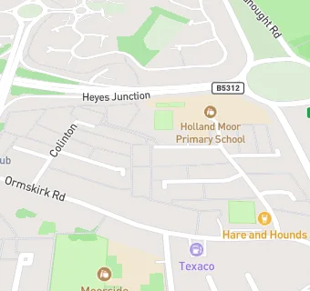 map for Holland Moor Primary School