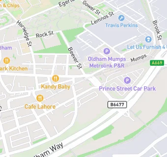 map for Pennine Mencap-Rhodes Bank Chambers