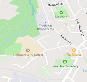 map for St Edwards R.C. School