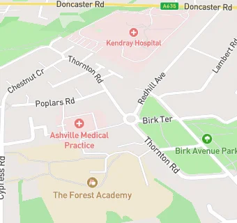 map for Ashville Medical Practice