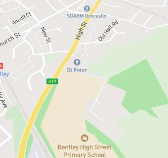 map for Bentley High Street Primary School