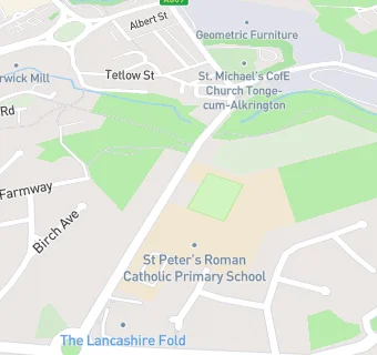 map for St Peter's RC Primary School