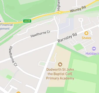 map for Dodworth St John The Baptist Primary Academy