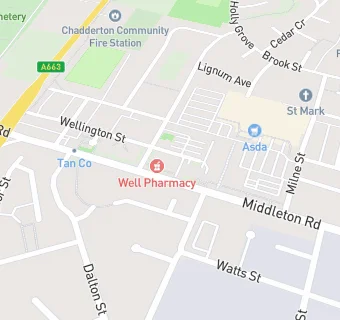 map for Chadderton Reform Club