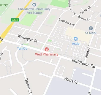 map for Woodlands Medical Practice