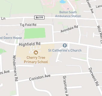 map for Cherry Tree Primary School