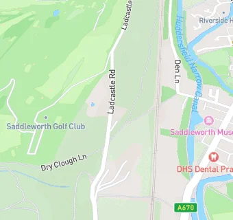 map for Saddleworth Golf Club