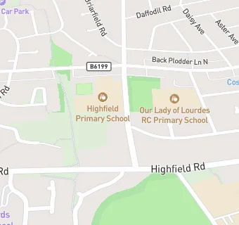 map for Highfield C.P School