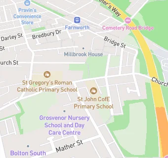 map for St Johns C of E Primary