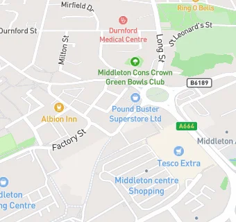 map for Middleton Bank Dental