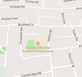 map for St Luke's Church of England Primary School