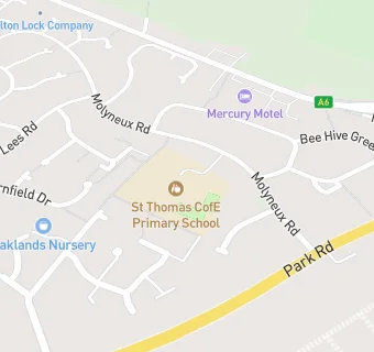 map for St Thomas CofE Primary School