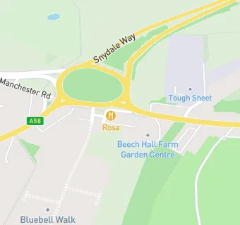 map for Beech Hall Farm Garden Centre